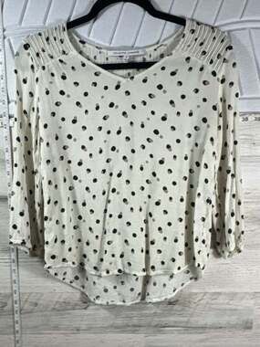 Collective Concepts Women's Polka Dot Textured Blouse, Size Small
